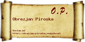 Obrezjan Piroska névjegykártya